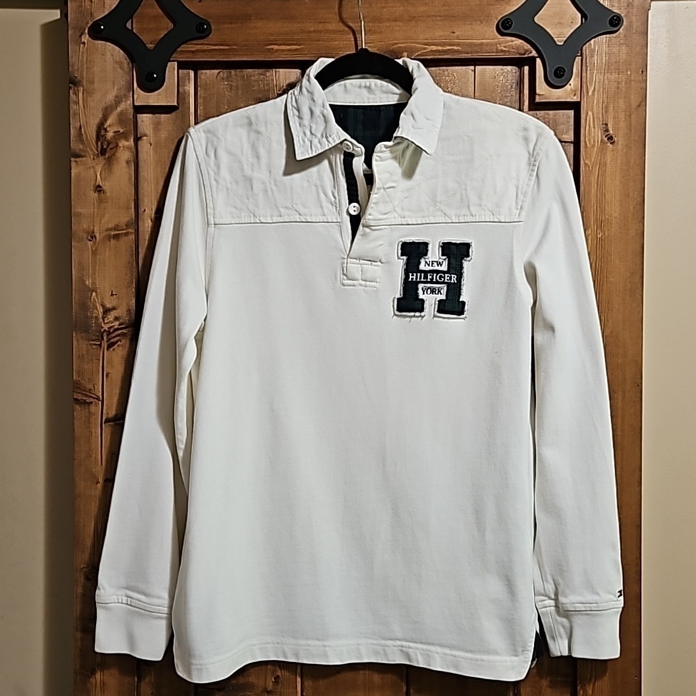 Tommy Hilfiger Boys XL Blue Quilted Polo Shirt